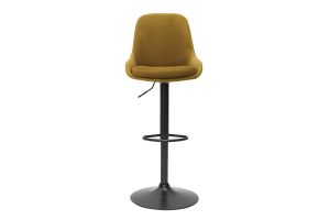 Tabourets de bar design réglables velours bronze (lot de 2) HOLO