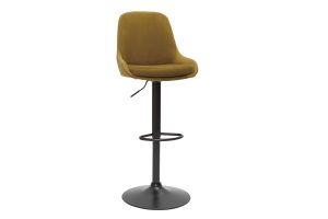 Tabourets de bar design réglables velours bronze (lot de 2) HOLO