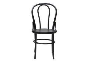 Chaises bistrot bois massif noir (lot de 2) PRUNE