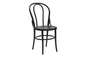 Chaises bistrot bois massif noir (lot de 2) PRUNE