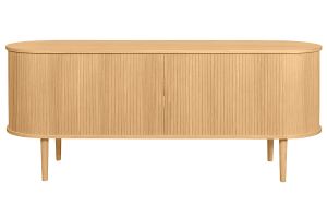 Buffet vintage en bois clair chêne 2 portes coulissantes L160 cm EPIC