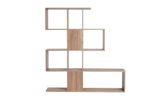 Bibliothèque ouverte séparateur design finition bois clair chêne L139 cm COMO