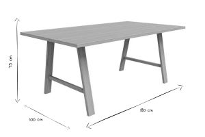 Table à manger rectangulaire bois chêne L180 cm SAULE