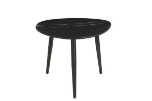 Tables basses gigognes ovales en marbre noir et métal (lot de 2) PLATZ