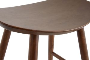 Tabouret bas bois foncé H46.5 DEMORY