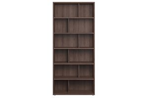 Bibliothèque design finition bois foncé noyer L92 cm EPURE