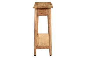 Console naturelle avec tiroir en bois massif L90 cm FRANKLIN