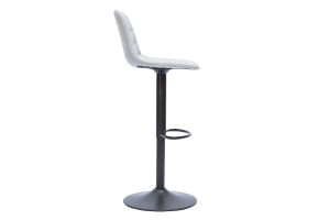 Tabourets de bar réglables en tissu gris clair et métal (lot de 2) SAURY