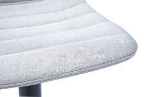 Tabourets de bar réglables en tissu gris clair et métal (lot de 2) SAURY