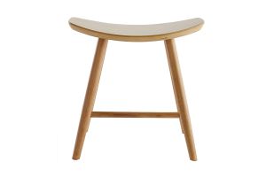 Sgabello basso in legno chiaro H46.5 DEMORY