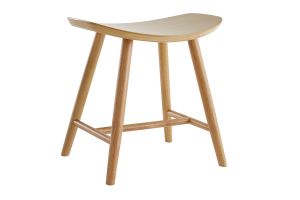 Sgabello basso in legno chiaro H46.5 DEMORY