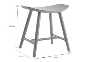 Sgabello basso in legno chiaro H46.5 DEMORY