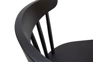 Tabouret de bar vintage à barreaux noir mat H65 cm DARIA