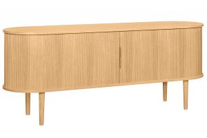 Buffet vintage en bois clair chêne 2 portes coulissantes L160 cm EPIC