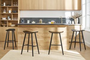 Tabouret de bar design noir 72 cm DEMORY
