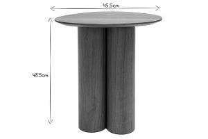 Table d'appoint design bois foncé noyer L44 cm HOLLEN
