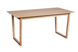 Table extensible rallonges intégrées rectangulaire bois clair chêne L160-240 cm LAHO