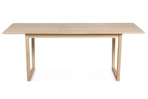 Table extensible rallonges intégrées rectangulaire bois clair chêne L160-240 cm LAHO