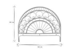 Tête de lit déco en rotin naturel L160 cm SORAYA