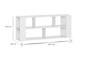 Bibliothèque basse design blanche L167.5 cm MUSSO