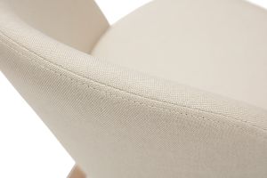 Chaises scandinaves en tissu naturel et bois clair massif (lot de 2) CELESTE