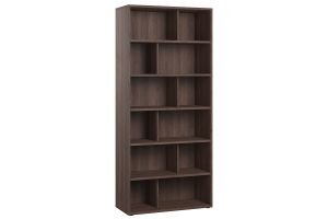 Bibliothèque design finition bois foncé noyer L92 cm EPURE