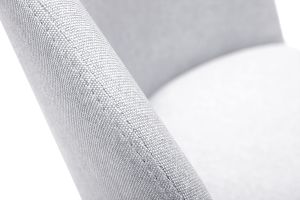 Chaises scandinaves en tissu gris clair et bois clair massif (lot de 2) CELESTE