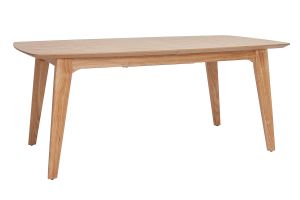 Table extensible rallonges intégrées rectangulaire en bois clair L180-230 cm FIFTIES