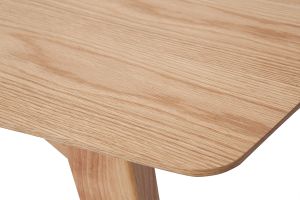 Table extensible rallonges intégrées rectangulaire en bois clair L180-230 cm FIFTIES