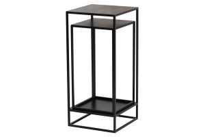 Sellettes gigognes en métal noir L34 cm (lot de 2) IGGY