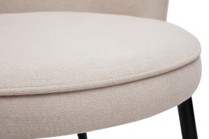 Sedie design in tessuto effetto velluto beige (set di 2) SERIF