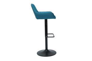 Design-Barhocker verstellbar entenblauer Stoff 2er-Set RONNIE