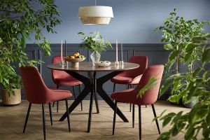 Suspension design bi-matière en lin grège et rabane naturelle D45 cm SENSA