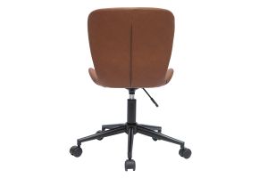 Chaise de bureau à roulettes marron et métal noir JOSH
