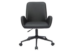 Chaise de bureau à roulettes noire ALBAN