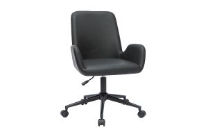 Chaise de bureau à roulettes noire ALBAN