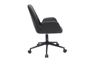 Chaise de bureau à roulettes noire ALBAN