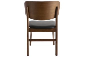 Chaises en bois foncé et noir (lot de 2) SHELDON