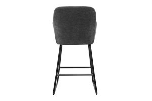 Tabourets de bar effet velours gris foncé H65 cm (lot de 2) AMIKA
