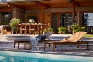 Bain de soleil en bois massif CANOPEE