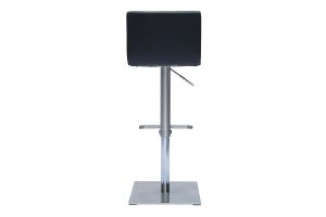 Tabouret de bar design réglable noir et inox brossé SHEINA