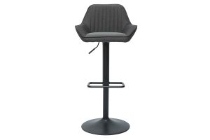 Tabourets de bar réglables design en tissu gris anthracite (lot de 2) RONNIE