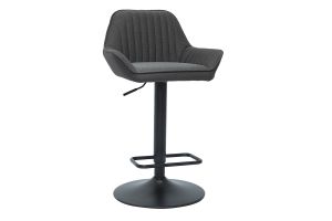 Tabourets de bar réglables design en tissu gris anthracite (lot de 2) RONNIE