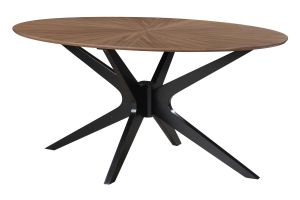Table à manger design ovale noyer L160 cm DIELLI