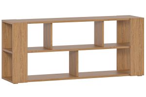 Bibliothèque basse ouverte design finition bois clair chêne L167.5 cm MUSSO