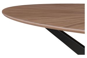 Table à manger design ovale noyer L160 cm DIELLI