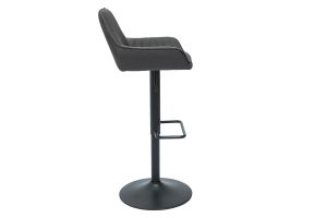 Tabourets de bar réglables design en tissu gris anthracite (lot de 2) RONNIE