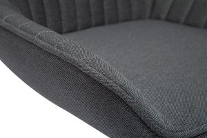 Tabourets de bar réglables design en tissu gris anthracite (lot de 2) RONNIE