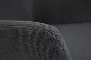 Tabourets de bar réglables tissu gris anthracite métal noir (lot de 2) CARLIE