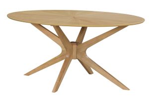 Table à manger design ovale chêne L160 cm DIELLI